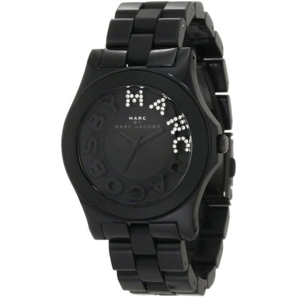 Marc by Marc Jacobs black with crystals watch